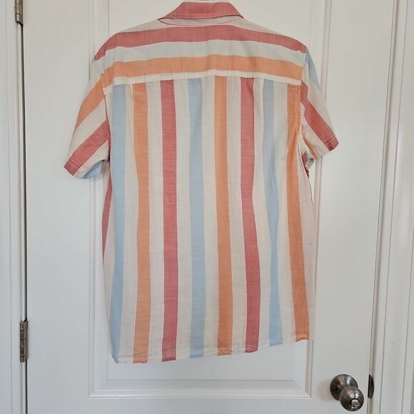 American Eagle Shirt Men's Med. Cotton Striped Shirt Casual Madras NWT - Picture 6 of 10